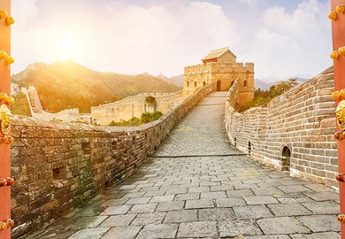 Great Wall Of China Sunset 