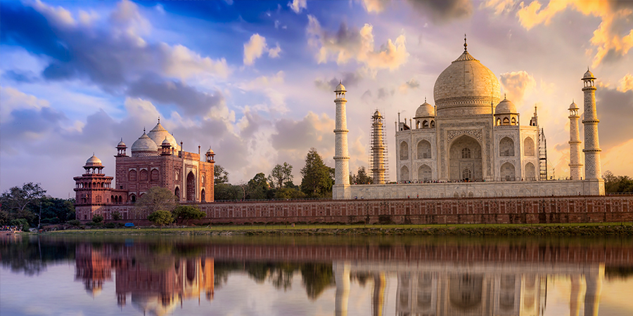 Taj Mahal scenic sunset