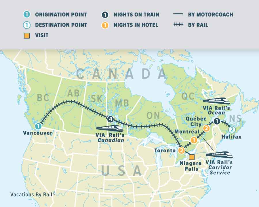 train trip across western canada