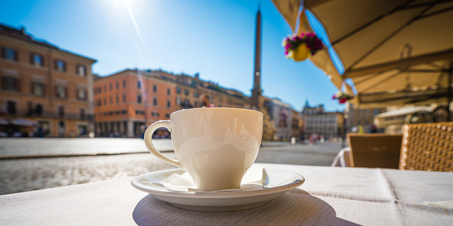 Morning coffee in Rome