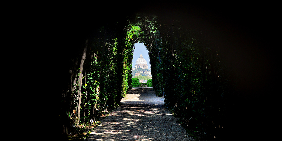 St Peter's basilica view through a key hole