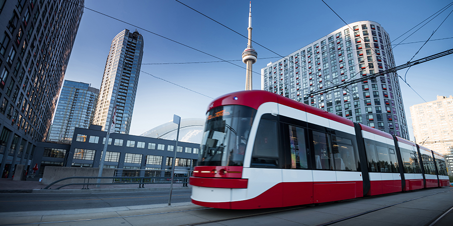 Street Cars in Toronto city