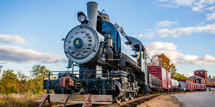 Antique train at Essex Train Station