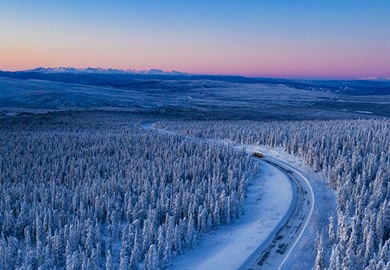 Dalton Highway Ice Road in Alaska