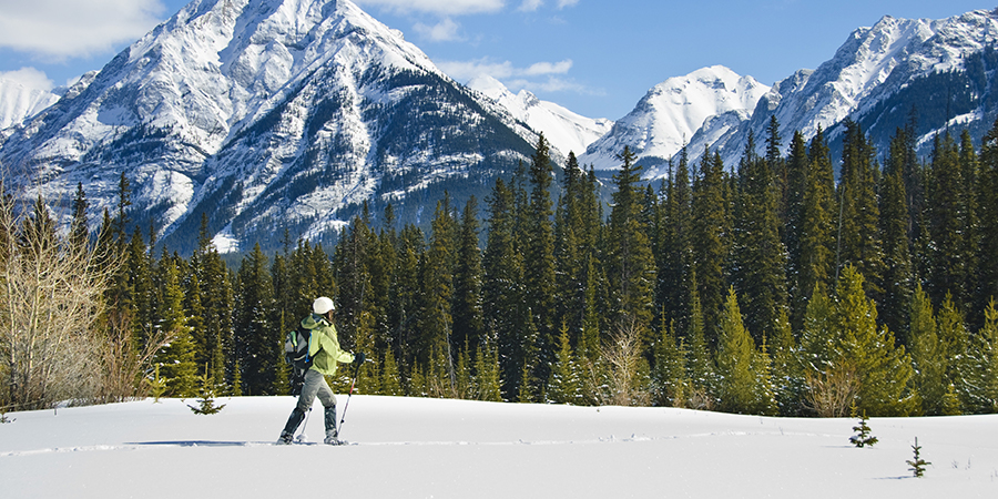 snowshoeing in Banff National Park