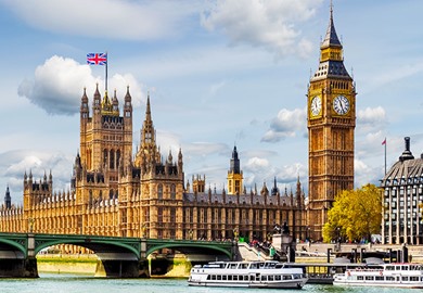 British Parliament Along the Thames