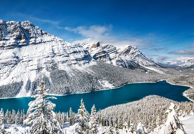 Peyto Lake Winter Banff National Park