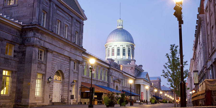 Dawn in the Old Town Montreal