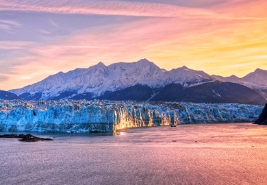 Sunrise at Hubbard Glacier, Alaska Sunrise at Hubbard Glacier, Alaska