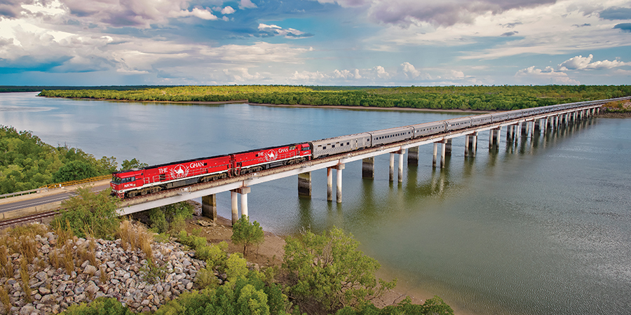 The Ghan Crossing The Victoria Rriver 
