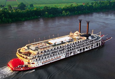 American Queen Steamboat On The Mississipi River