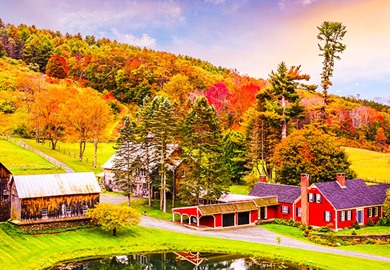 Vermont Early Autumn Rural Scene
