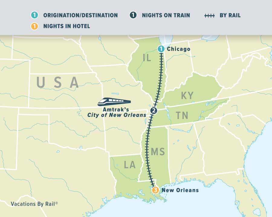 Dixieland Amtrak Status Map New Orleans Express | Train Trip To New Orleans