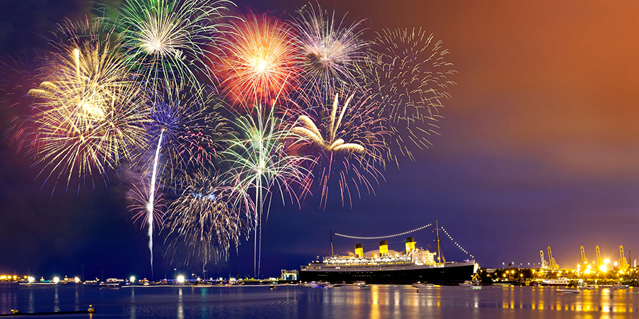 Fireworks at Long Beach, California