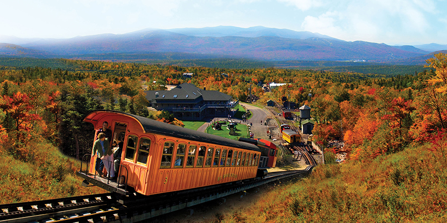 Cog railway Foliage Panorama Cog railway Foliage Panorama