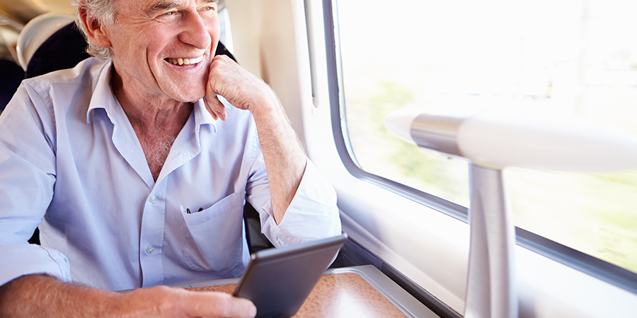 Man Reading eBook