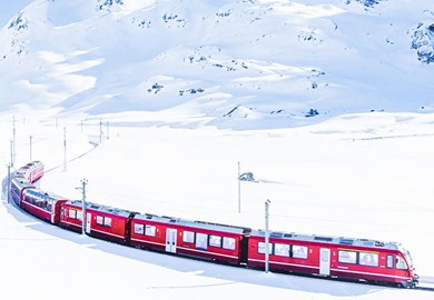 Bernina Express In Winter