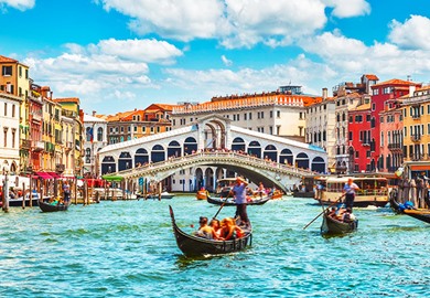 Gondola Bridge Rialto Venice