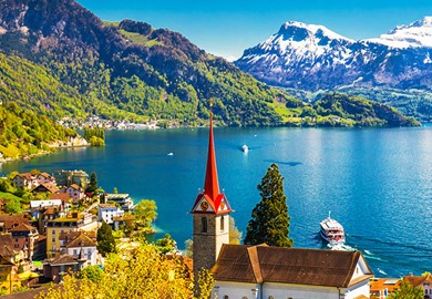 Boats On Lake Lucerne