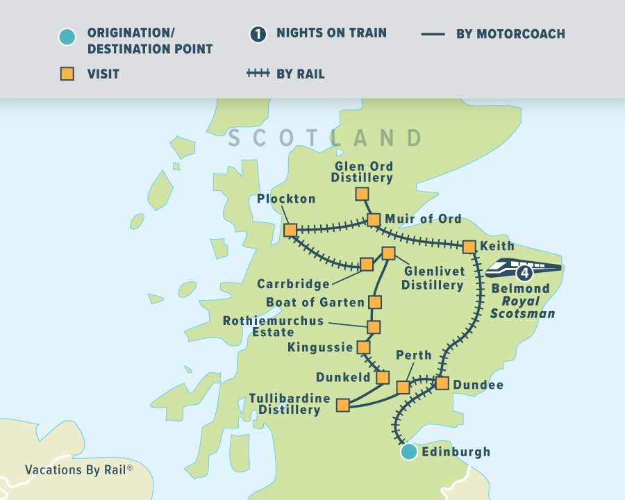 The Royal Scotsman Train Scotch Malt Whisky Trail