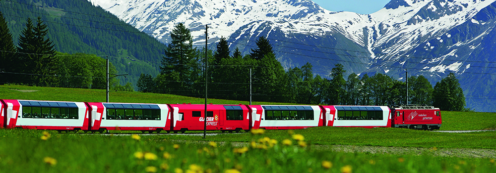Glacier Express In The Goms Valley