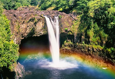 Rainbow Waterfalls Big Island In Hawaii