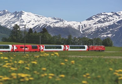 Glacier Express in the Goms Valley