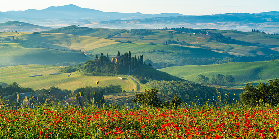 Tuscany In Italy In The Summer
