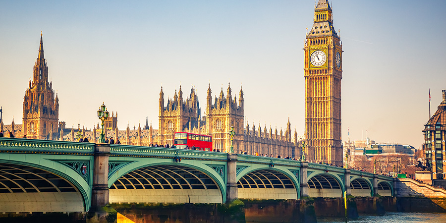 Big Ben And Westminster Bridge In London