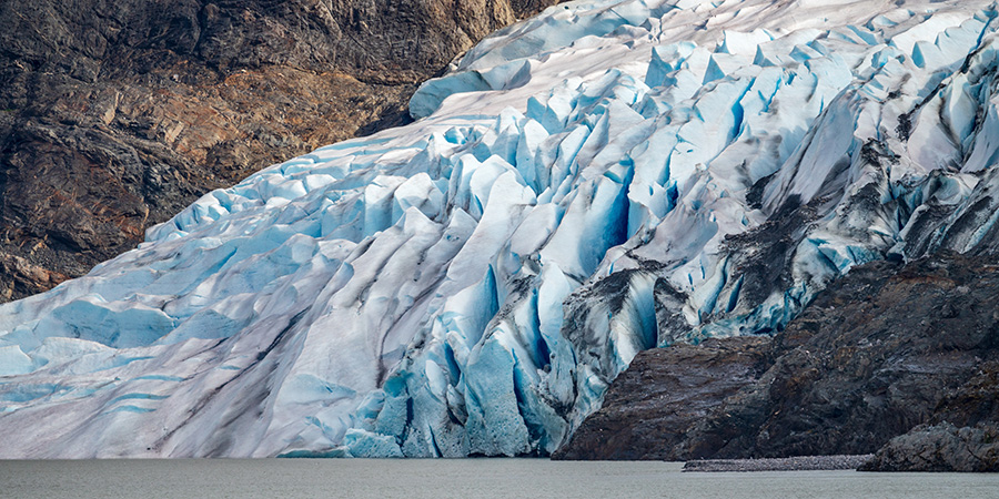 Close Up Of Crevasses On The Mendenhall Glacier