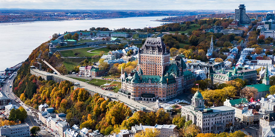 Frontenac Castle In Old Quebec City 