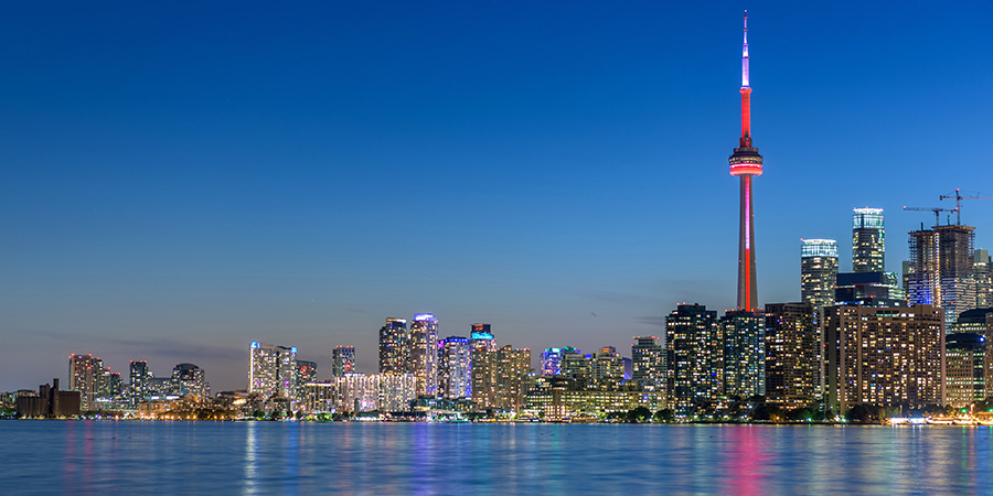 Toronto City Skyline At Night