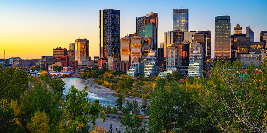 Skyline Of Calgary Canada