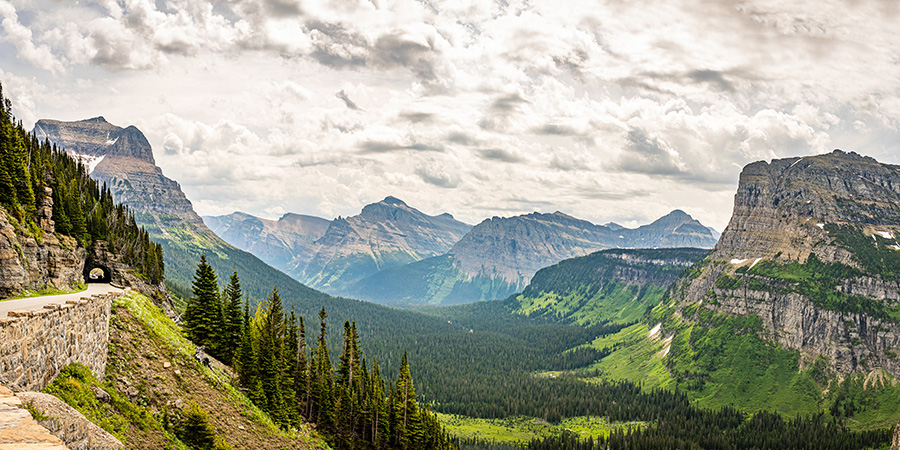 Glacier National Park in the Rocky Mountain Range