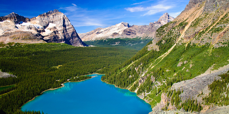 Bright Blue Lake Ohara Yoho National Park