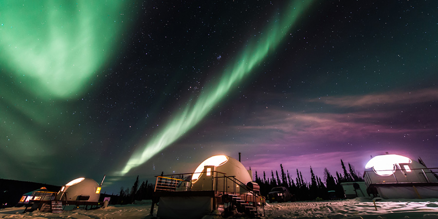 Northern Lights over Borealis Basecamp