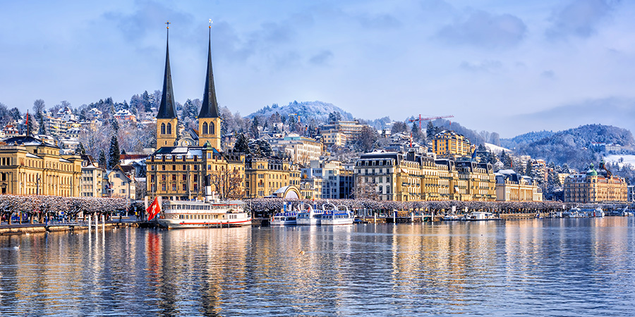 Lucerne City On Lake Lucerne Switzerland