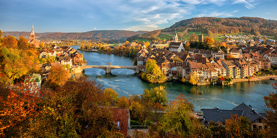 Laufenburg Old Town On Rhine River