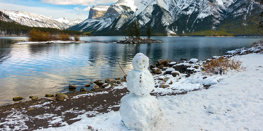 Lake Minnewanka In Banff National Park