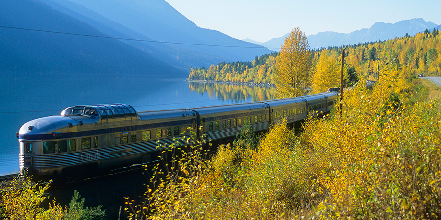 Mooselake and VIA Rail train