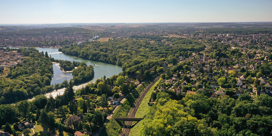 Champagne Region And River Seine