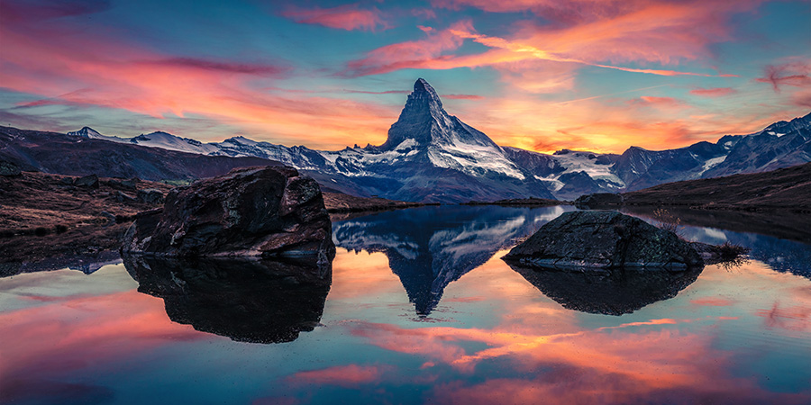 Stellisee Lake With Matterhorn