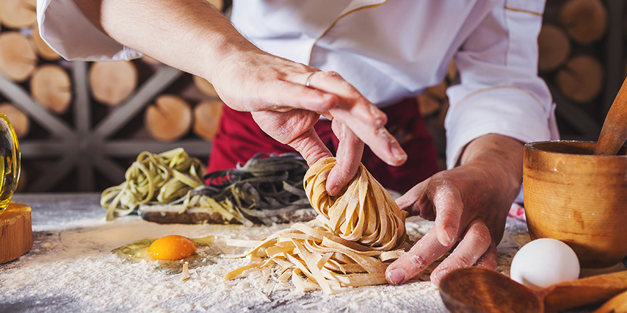 Chef Making Homemade Pasta