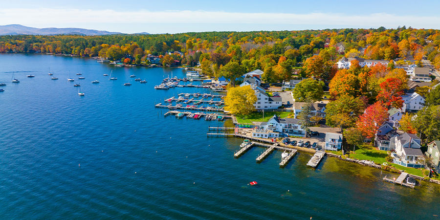 Marvel at fall scenery on a lake cruise