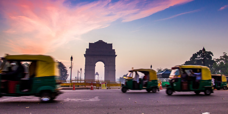 Embark on a rickshaw ride through the bazaars of Delhi