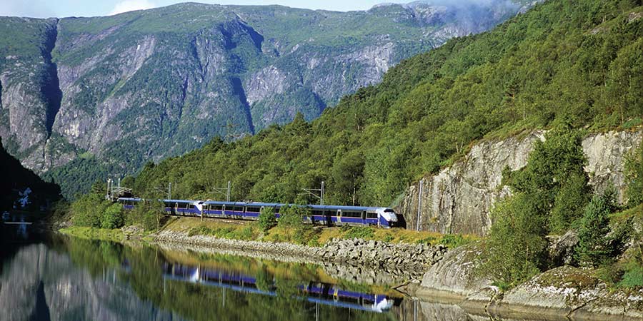 Enjoy a scenic trip on the iconic Bergen Railway