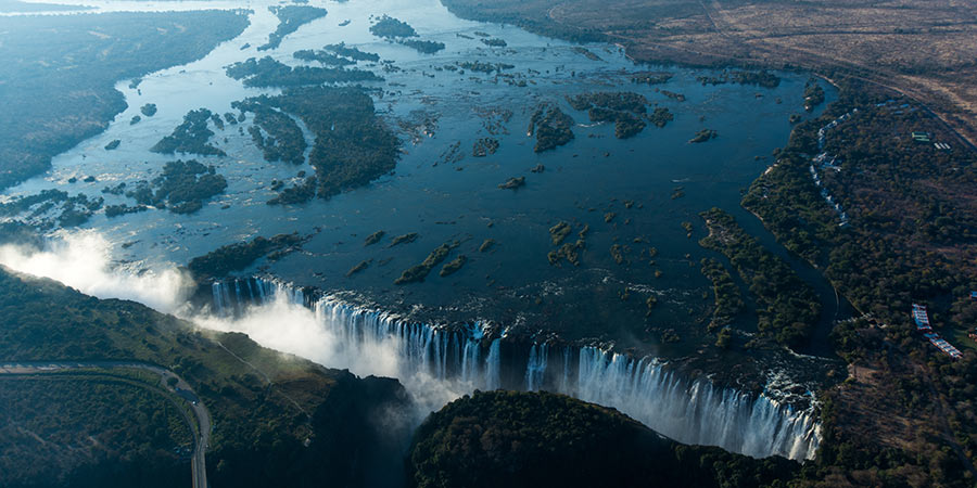 Helicopter ride over Victoria Falls