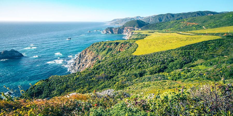Pacific Ocean and Big Sur Coastline
