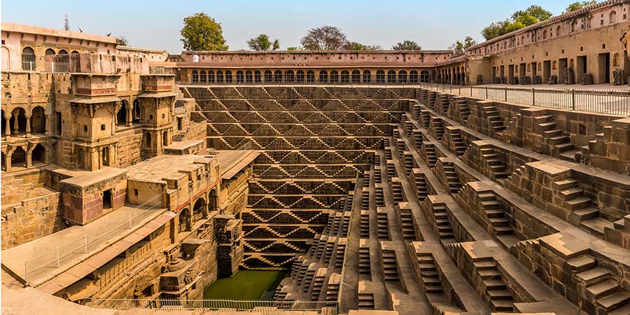 Marvel at the unique Abhaneri Stepwell