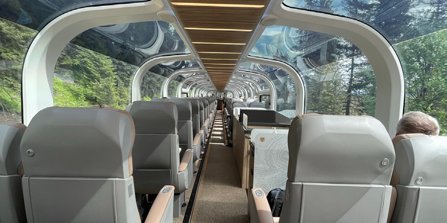 Panorama dome car on Rocky Mountaineer